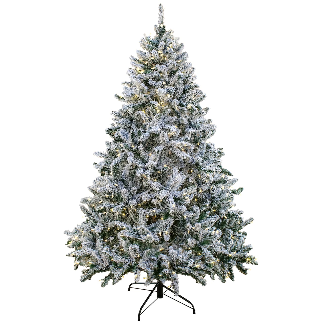 9ft. Pre-Lit Snowy Hudson Artificial Christmas Tree, Warm White LED Lights